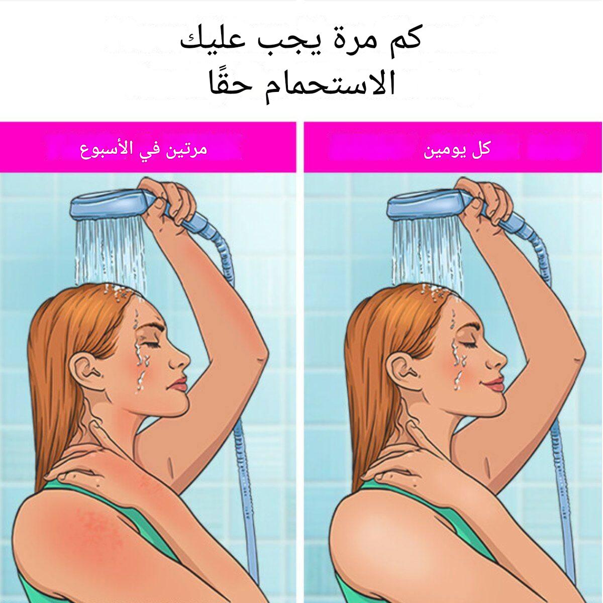 كم مرة يجب عليك الاستحمام؟