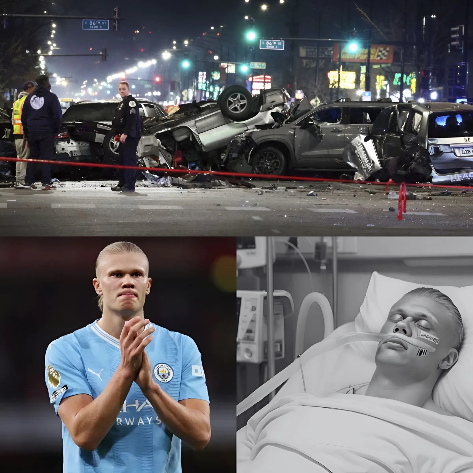 SAD NEWS: 40 minutes ago, Erling Haaland was involved in a horr!fic car cr@sh on his way back from training, his family revealed his current condition, shocking fans…