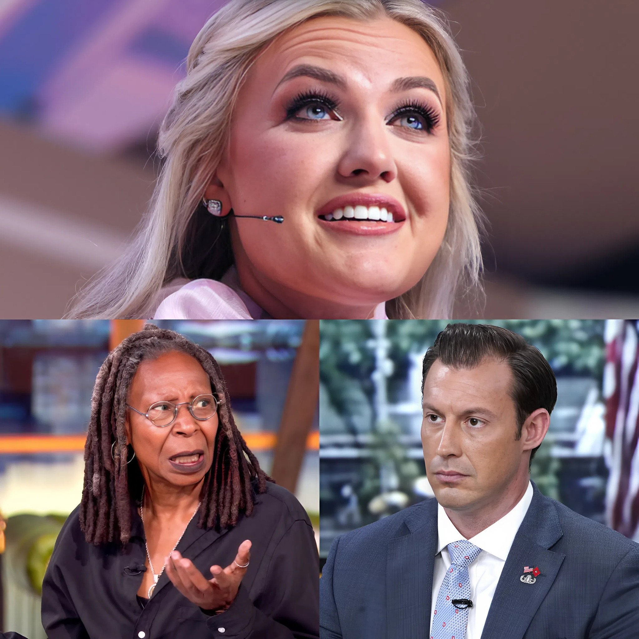 “Sit down, Barbie.” — Whoopi Goldberg suddenly lashed out at Erika Kirk, calling her a “T.R.U.M.P. puppet” live on air. But just minutes later, before Erika could even respond, Johnny Joey Jones spoke up — not to tear her down, but to defend her. With steady calm and genuine sincerity, Johnny Joey Jones turned to Whoopi and delivered a thoughtful truth that left the entire studio in stunned silence. – SSS